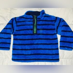 Hanna Andersson 1/4 zip striped fleece shirt sz 90cm/3T EUC smoke free home